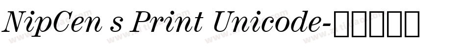 NipCen s Print Unicode字体转换